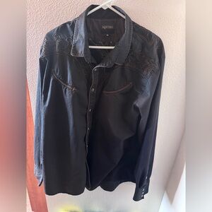 Montero Black Embroidered Shirt